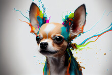 Artwork Colorful Portrait Of Animals In Painted In Color Splash Art Wallpaper Design
