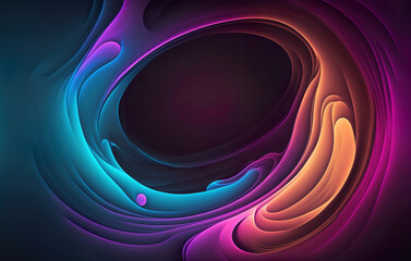Wall Mural - abstract colorful background with glowing lines, generative ai