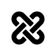 interlocking glyph icon