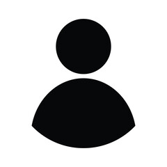 Poster - User Icon in trendy flat style isolated on grey background. User symbol for your web site design, logo, app, UI. Vector illustration, EPS10.