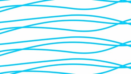 Wall Mural - Animated stripes appear and disappear. Decorative blue lines. Waves gradually changes shape. Looped video. Vector illustration isolated on a white background.