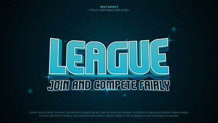 Poster - Esport League and Tournament banner and logo with editable Text Effect