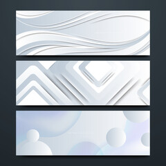 Wall Mural - Abstract white background banner