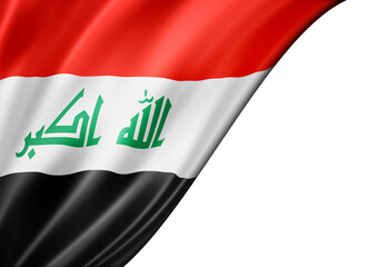 Wall Mural - Iraqi flag isolated on white banner