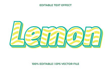 Lemon 3d Text Effect And Editable Text, Template 3d Style Use For Business Tittle