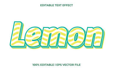 Poster - Lemon 3d text effect and editable text, template 3d style use for business tittle