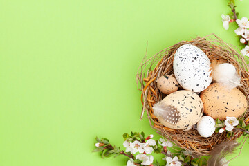 Sticker - Easter eggs and cherry blossom