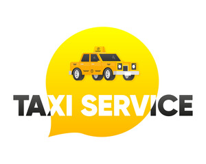Poster - Get Car Taxi. Taxi service banner. Public transport concept. Vector illustration.