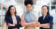 © Coetzee/peopleimages.com - Empowerment, pride and portrait of team of women at creative marketing startup company. Teamwork, diversity and smile, confident group of happy women and ideas in advertising industry in office lobby
