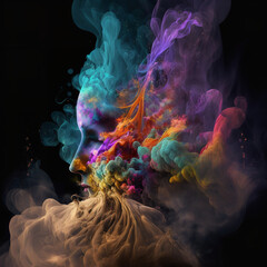 Poster - smoke mystic sacred galactic dust Generative AI