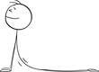 © Zdenek Sasek - Person in Yoga Pose, Vector Cartoon Stick Figure Illustration
