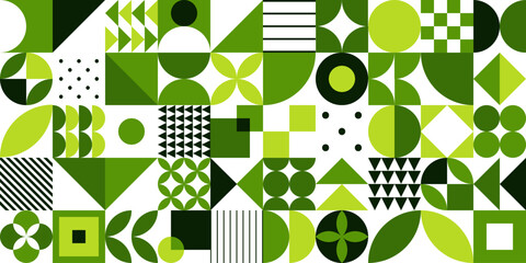 minimal vintage 20s geometric vintage seamless pattern design in green eco organic color for print, 