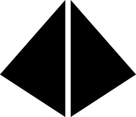 Poster - Basic Pyramid Shape Icon in 3D Style Perspective View. Vector Image.