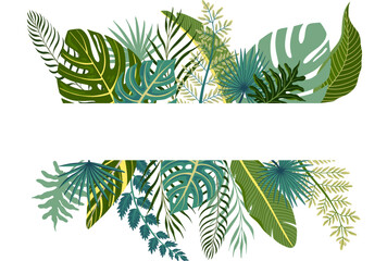 Wall Mural - Tropical Leaves Composition