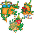 Birthday frog animal character