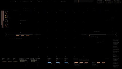Poster - Futuristic Data Matrix hear up display, user interface Screen Template with alpha channel for graphic overlay