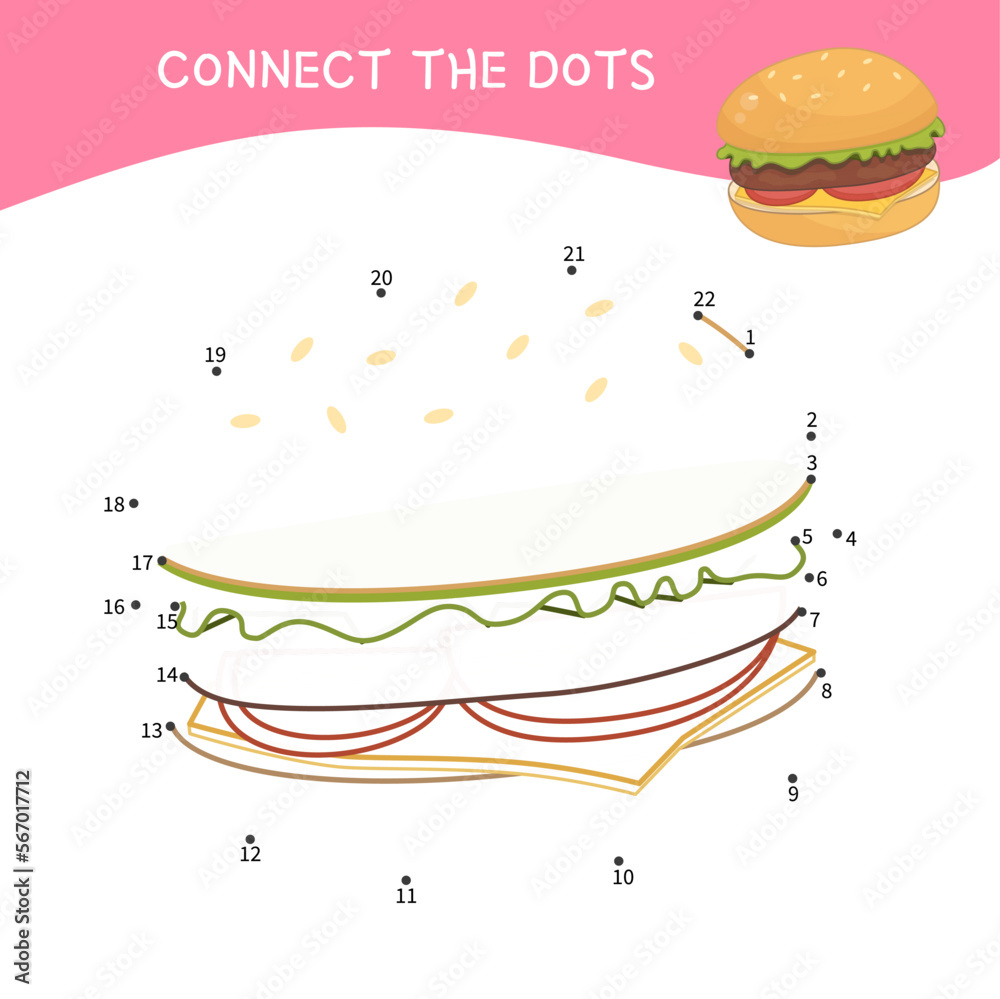 Educational game for kids. Dot to dot game for children. Vector ...