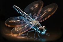 Light Painted Animals, Beautiful Creatures Of Nature Dragonfly