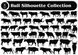 © Adopik - Black Bull Silhouette Vector Collection