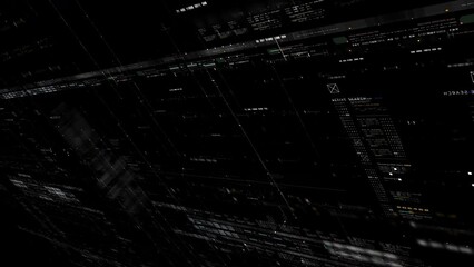 Leinwandbilder - Futuristic Data Matrix hear up display, user interface Screen Template with alpha channel for graphic overlay