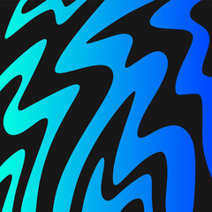 Poster - Abstract background with gradient color wavy line pattern