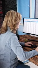 Poster - Data Analyst Woman Using Spreadsheet