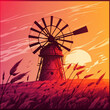© Nghi - windmill and sunset