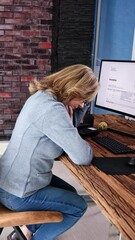 Poster - Stressed Sick Employee Woman