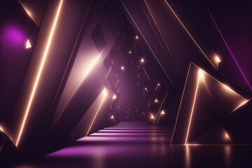 Bright Abstract Lila background illustration - Vector geometric shape - can be used as texture, background or wallpaper - Purple 3d elements - Generative AI.