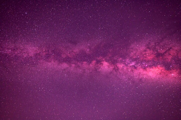 Wall Mural - purple background with stars.panorama purple and blue night sky milky way and star on dark backgroun