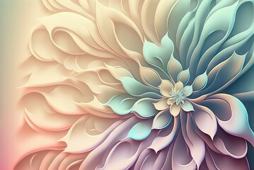 Flowers background wallpaper in pastel colors