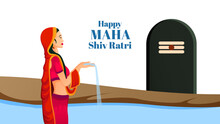 Happy Maha Shivratri Vector, Shiv Ratri Vector.