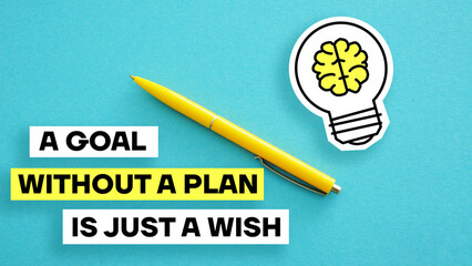 Poster - A goal without a plan is just a wish is shown using the text
