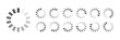 © A Oleksii - Circular Loading Buffering Icons Vector Video Ready for Animation Gif All Keyframes Frames Bufring Circle Waiting for Connection Buffer Preloader Download Symbol Easy Replace Color