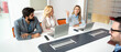 © Bojan - Group of confidence business people on a meeting at conference table in conference room