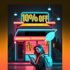 10% off, 10%, off, Promotion, sales, 1:1, Generated by ai