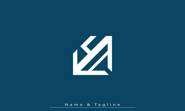 Alphabet letters Initials Monogram logo YA , AY