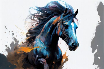 A portrait of a horse, Generative AI