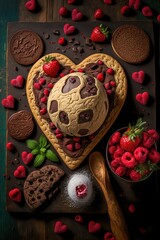 Wall Mural - Valentine's Day Baked Confectionary