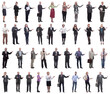 © ASDF - group of business people showing thumbs up isolated