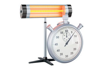 Poster - halogen or infrared heater with stopwatch, 3d rendering