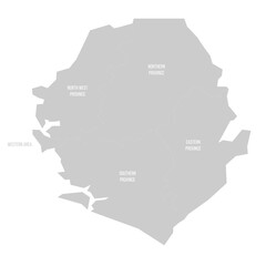 Naklejka na meble Sierra Leone political map of administrative divisions