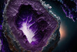 Purple Abstract Amethyst Geode Crystal Gemstone Closeup