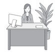 © pa.2.2 - 受付のベクターイラスト