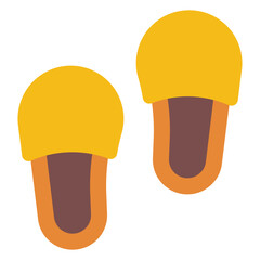 Poster - yellow slippers illustration