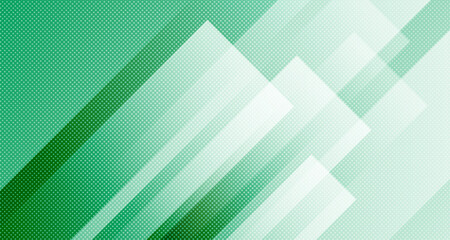 Poster - Green geometric abstract background overlap layer on bright space with diagonal lines decoration. Modern graphic design element striped style for banner, flyer, card, brochure cover, or landing page