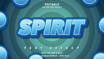 Poster - spirit editable text effect with modern and simple style, usable for logo or campaign title