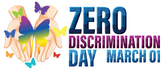 Wall Mural - zero discrimination day banner design