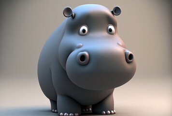 Sticker - 3D Animation Hippo