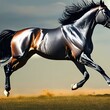 A majestic horse galloping in a field1, Generative AI